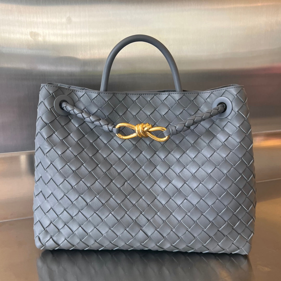 Bottega Veneta Medium Andiamo 32cm Dark Grey Lambskin Bag