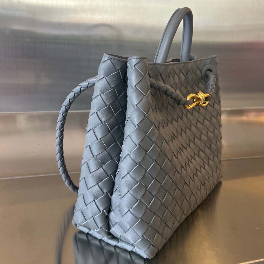 Bottega Veneta Medium Andiamo 32cm Dark Grey Lambskin Bag
