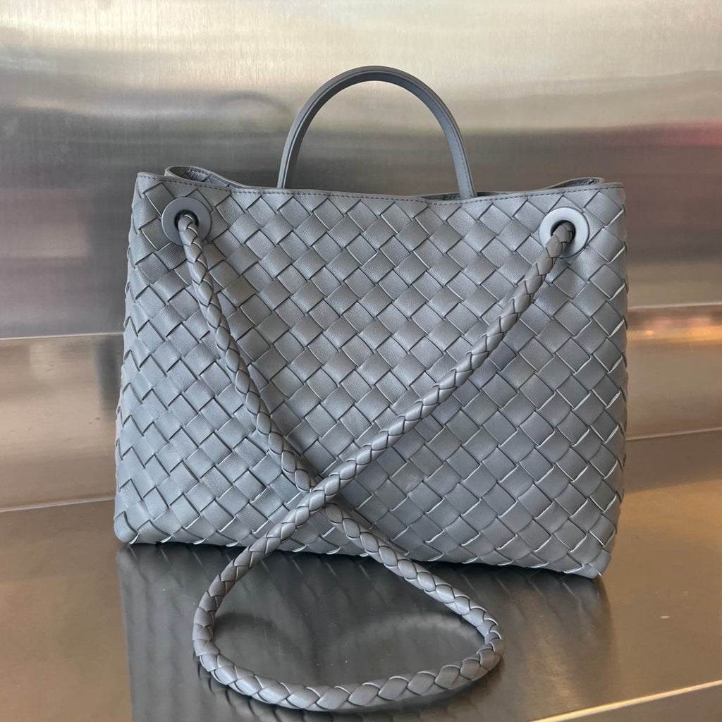 Bottega Veneta Medium Andiamo 32cm Dark Grey Lambskin Bag