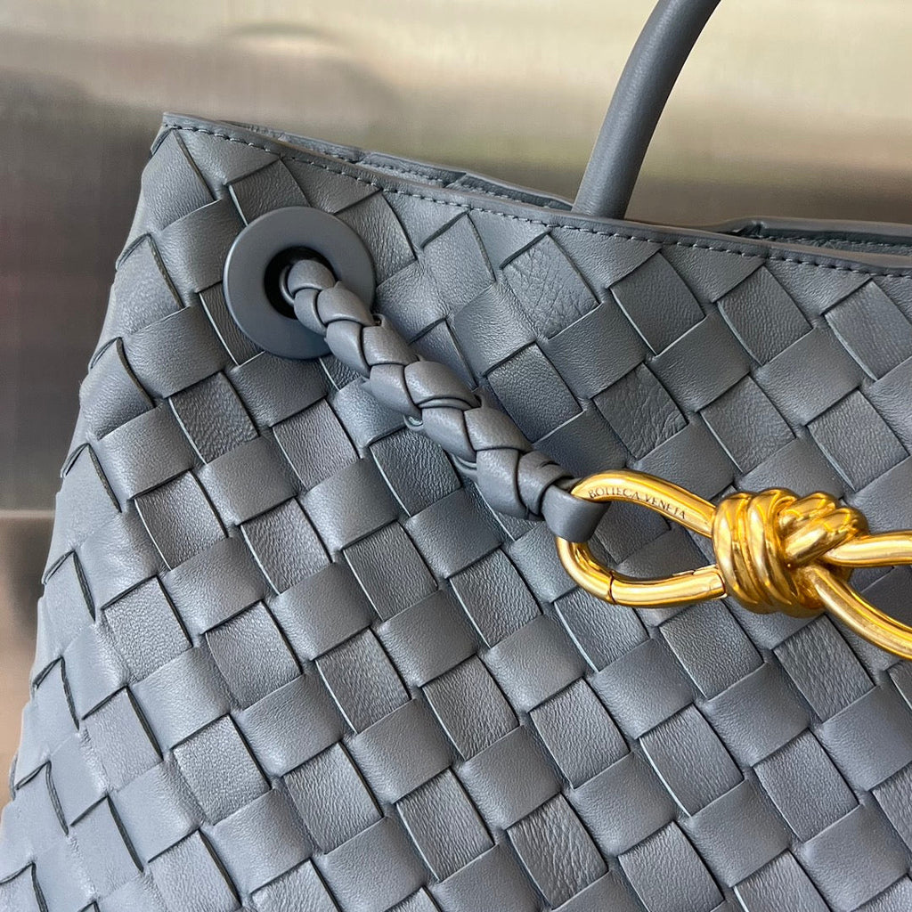 Bottega Veneta Medium Andiamo 32cm Dark Grey Lambskin Bag
