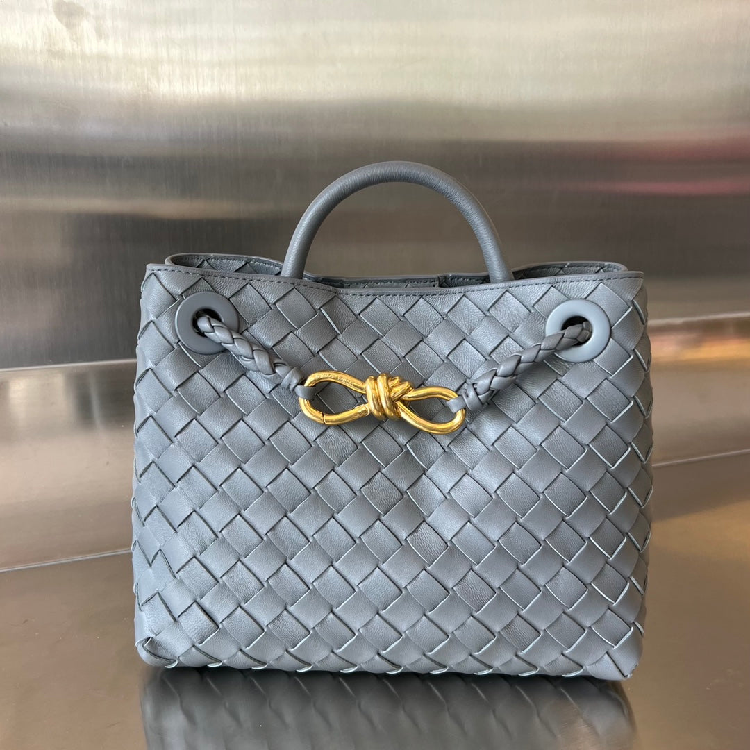 Bottega Veneta Small Andiamo 25cm Dark Grey Lambskin Bag