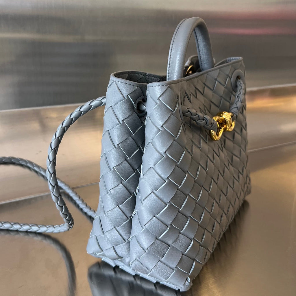 Bottega Veneta Small Andiamo 25cm Dark Grey Lambskin Bag