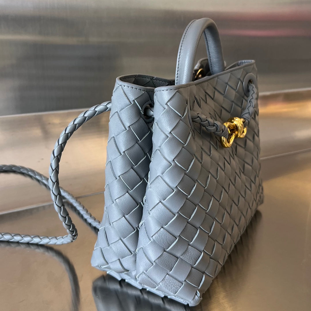 Bottega Veneta Small Andiamo 25cm Dark Grey Lambskin Bag