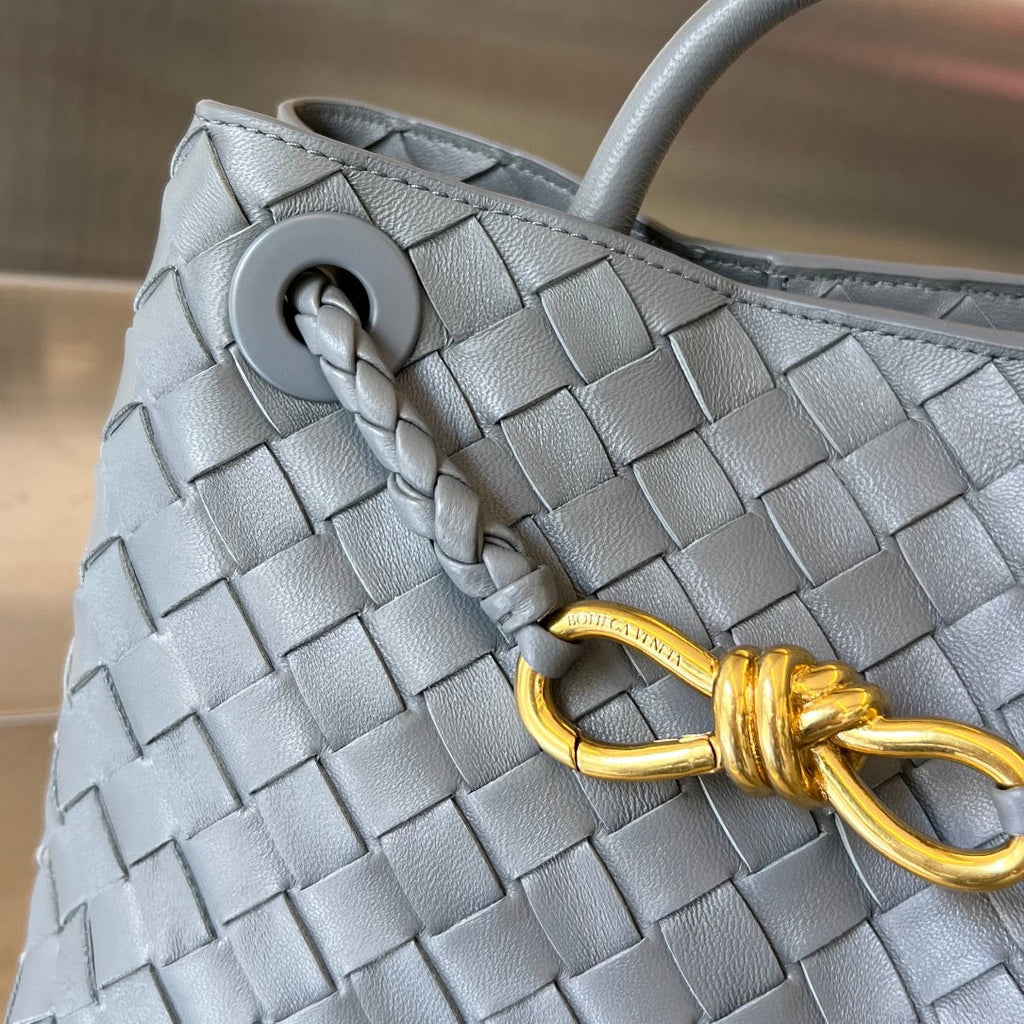 Bottega Veneta Small Andiamo 25cm Dark Grey Lambskin Bag
