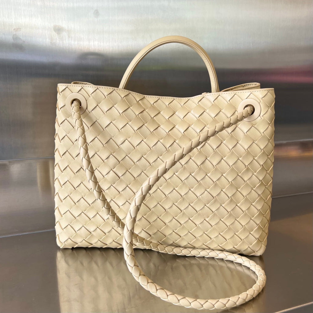 Bottega Veneta Medium Andiamo 32cm Beige Lambskin Bag