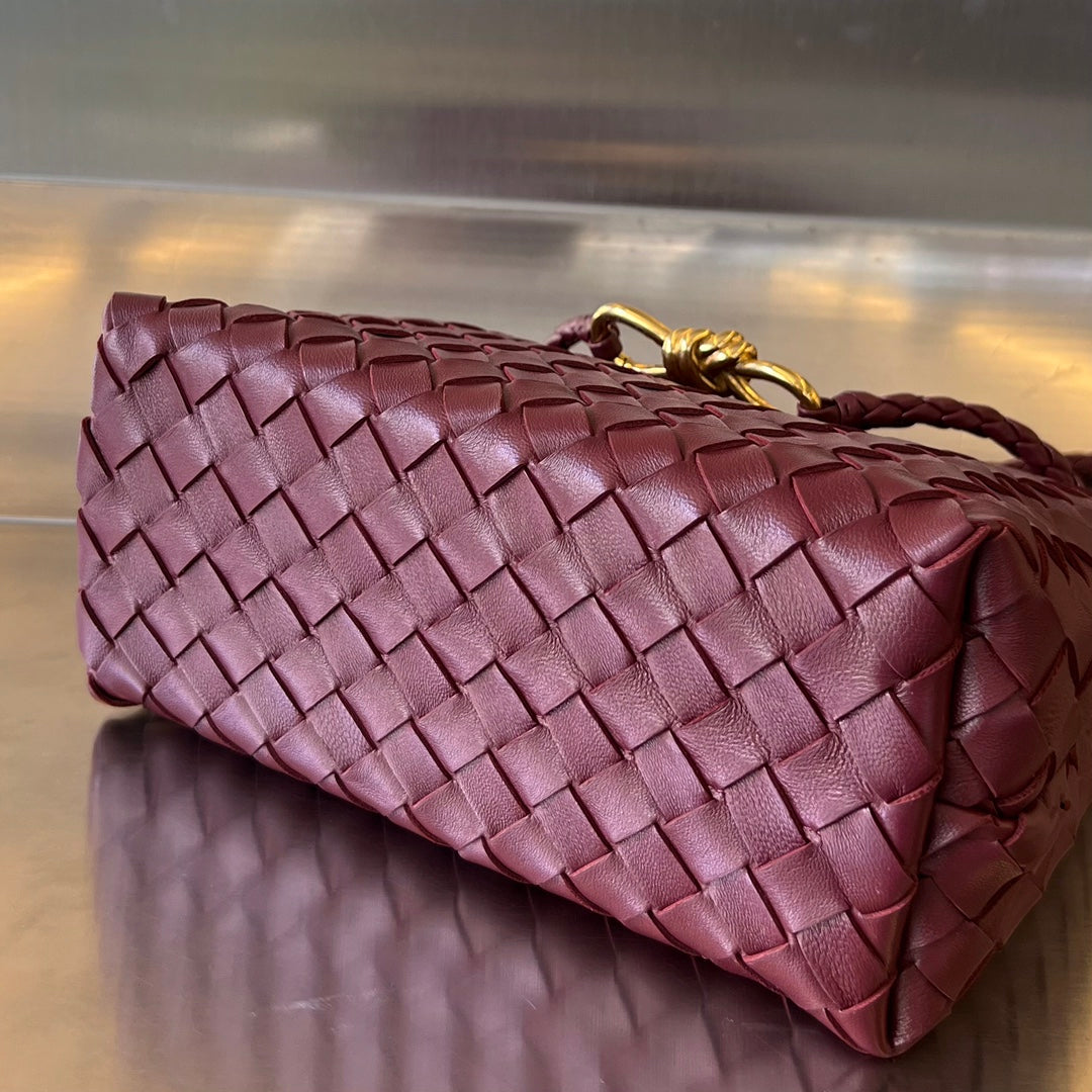 Bottega Veneta Small Andiamo 25cm Dark Red Lambskin Bag