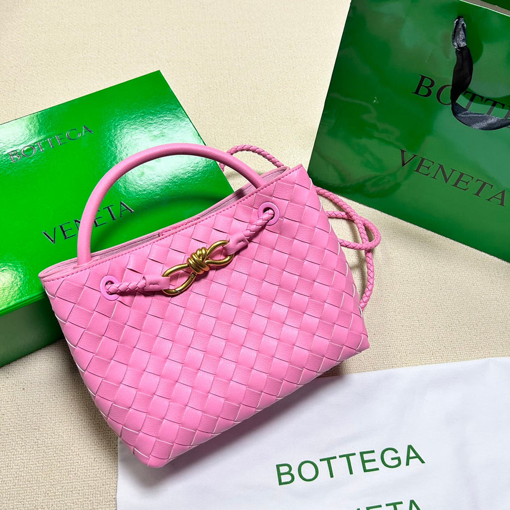 Bottega Veneta Small Andiamo 25cm Pink Lambskin Bag