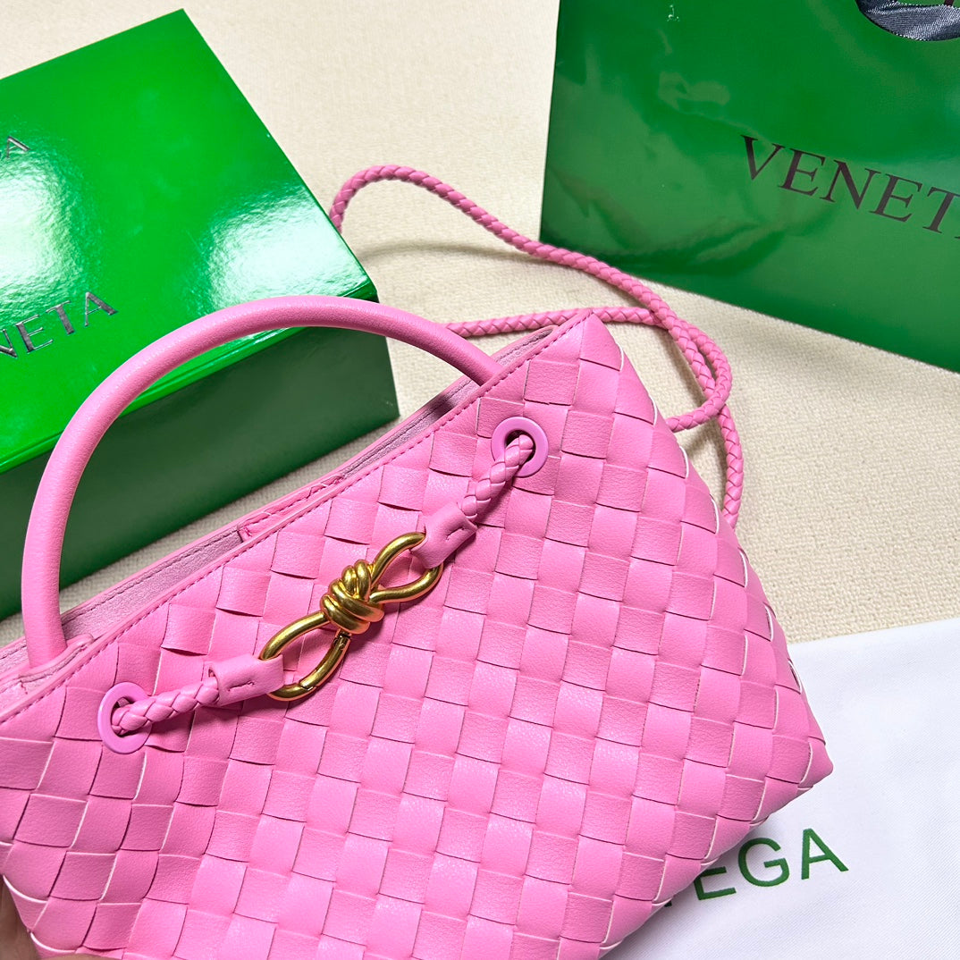 Bottega Veneta Small Andiamo 25cm Pink Lambskin Bag