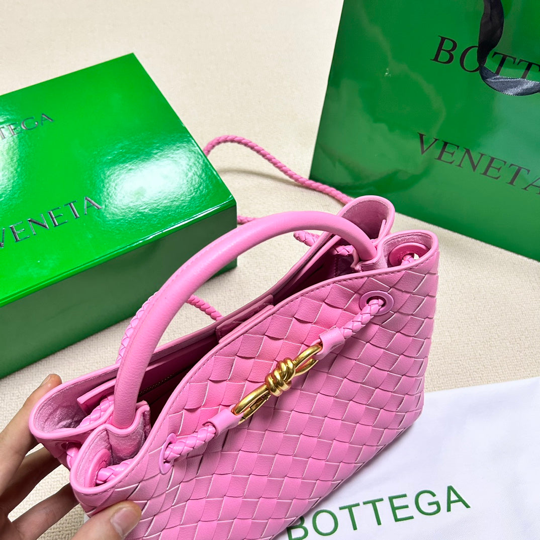 Bottega Veneta Small Andiamo 25cm Pink Lambskin Bag