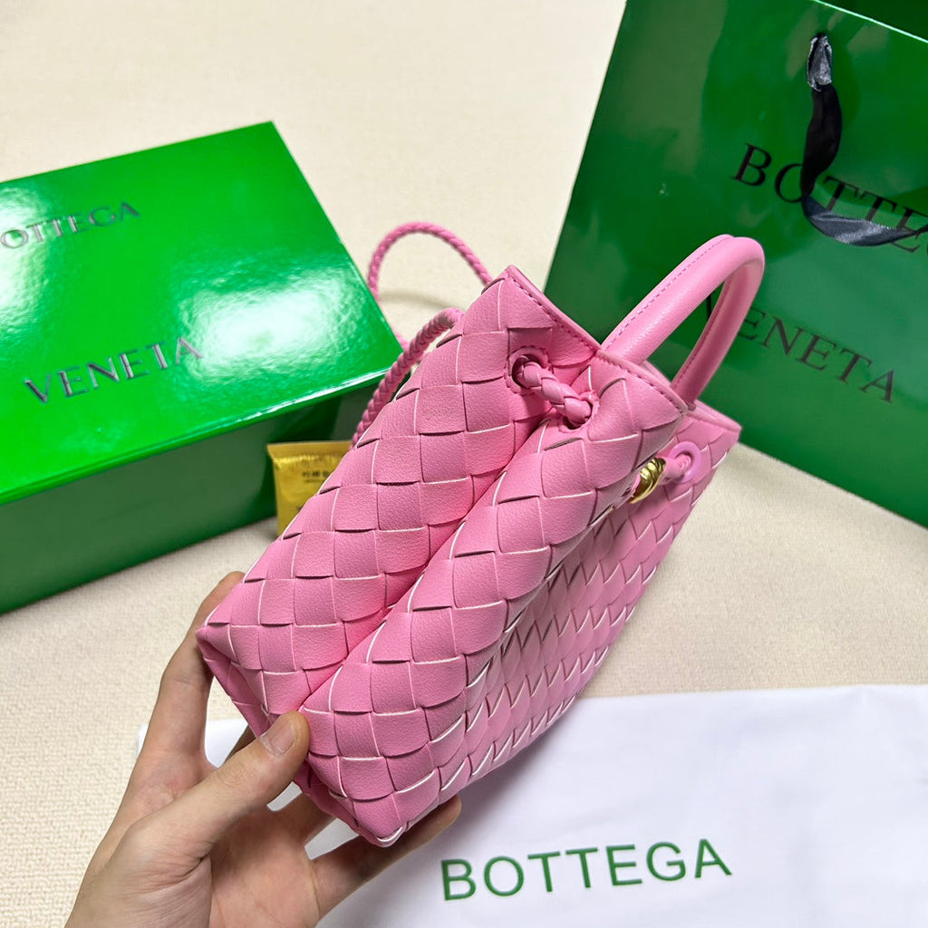 Bottega Veneta Small Andiamo 25cm Pink Lambskin Bag