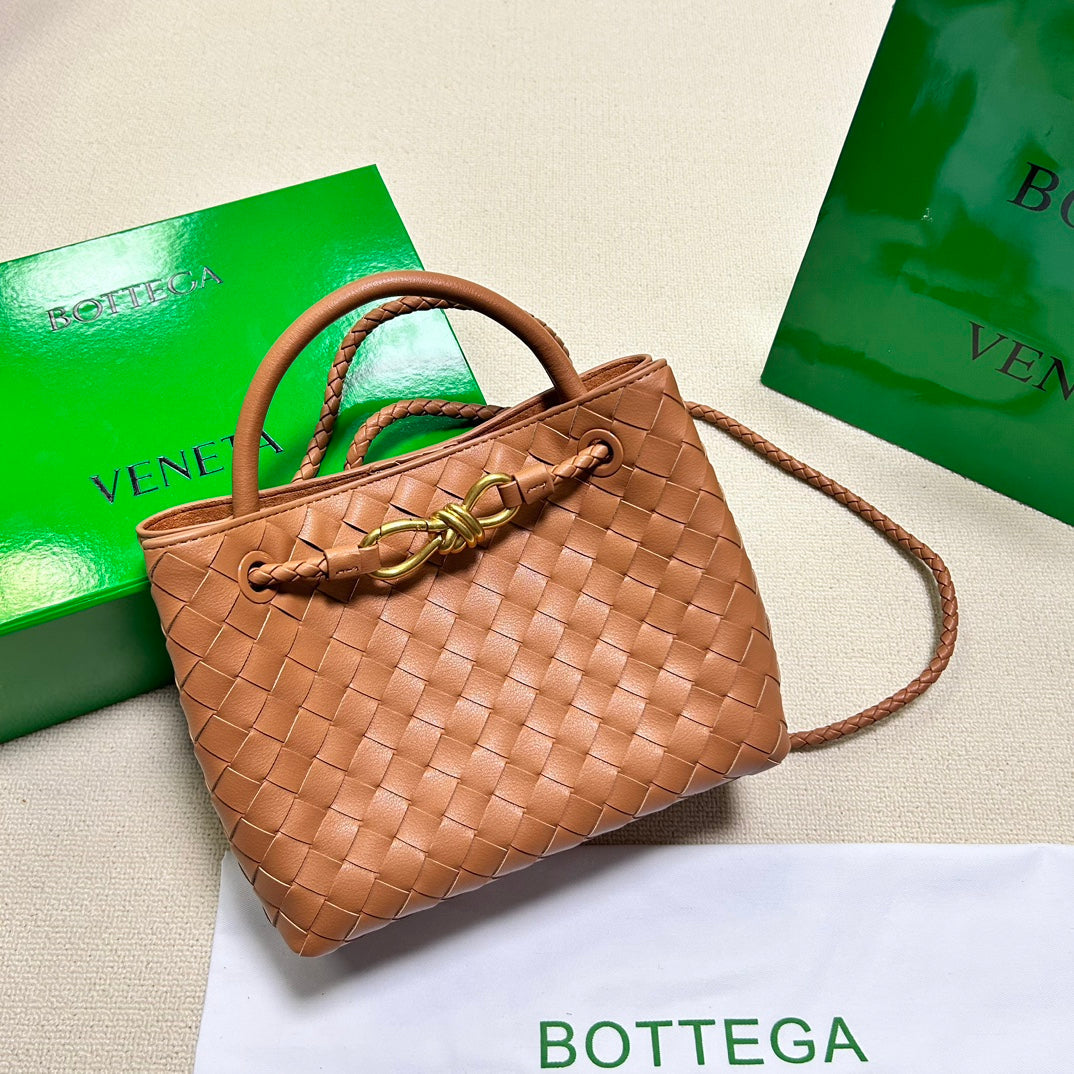 Bottega Veneta Small Andiamo 25cm Gold Lambskin Bag