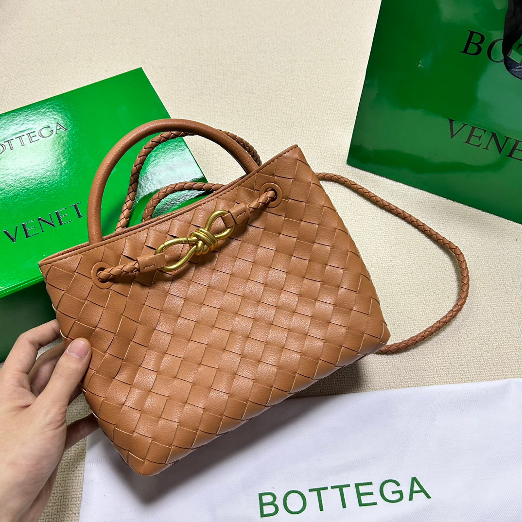Bottega Veneta Small Andiamo 25cm Gold Lambskin Bag