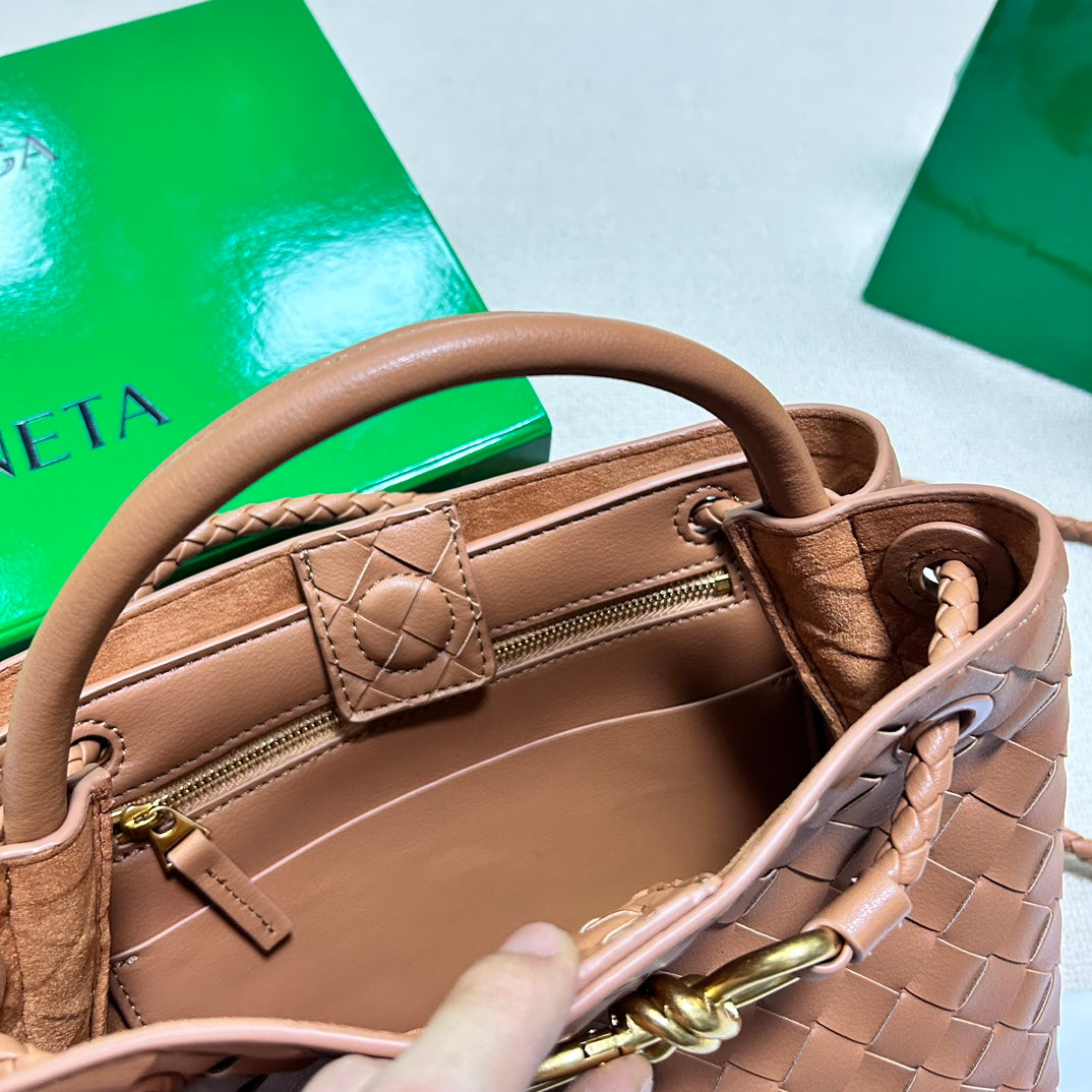 Bottega Veneta Small Andiamo 25cm Gold Lambskin Bag