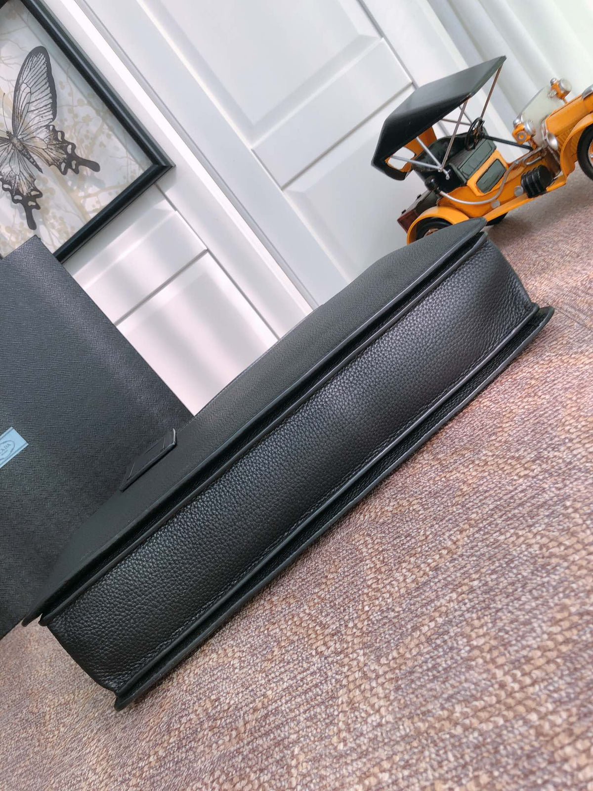 Prada Briefcase 40 in Black Grained Calfskin Bag