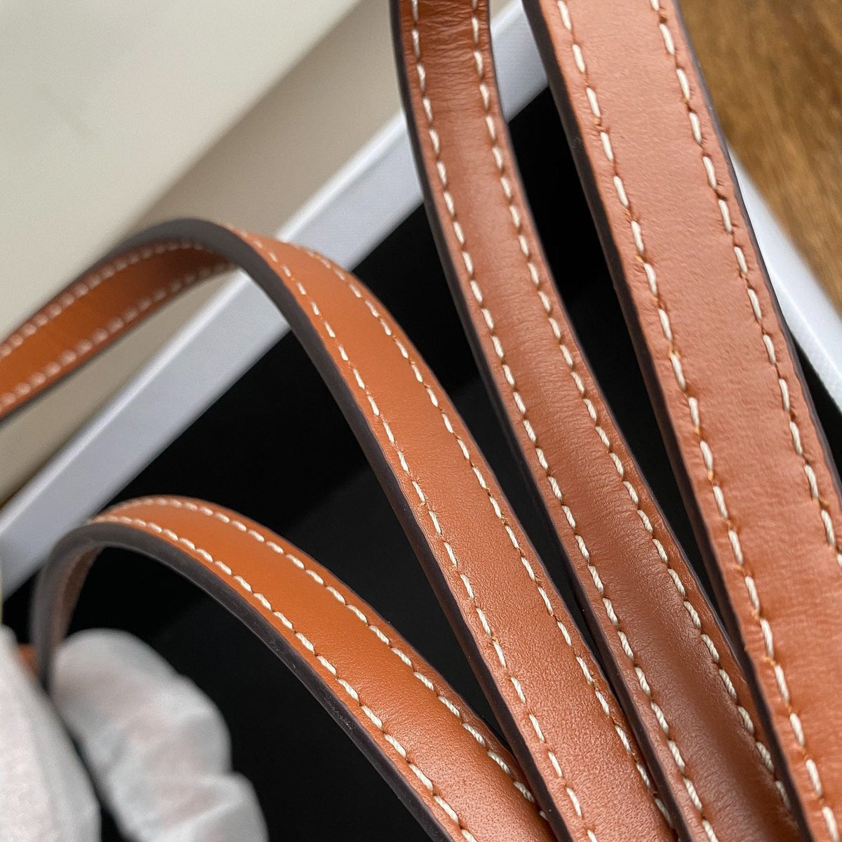 Celine Cabas Triomphe 21 White Canvas Tote