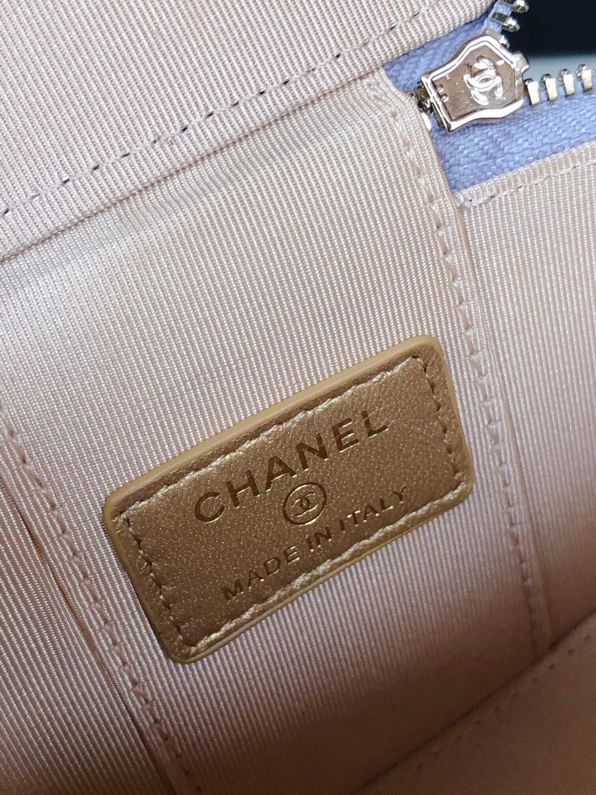 Chanel Mini 11 Vanity Chain in Light Grey Calfskin Gold Hardware Bag