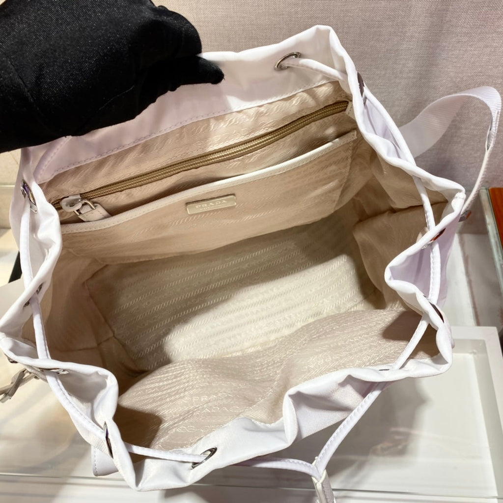 Prada Backpack 32 in White Parachute Fabric