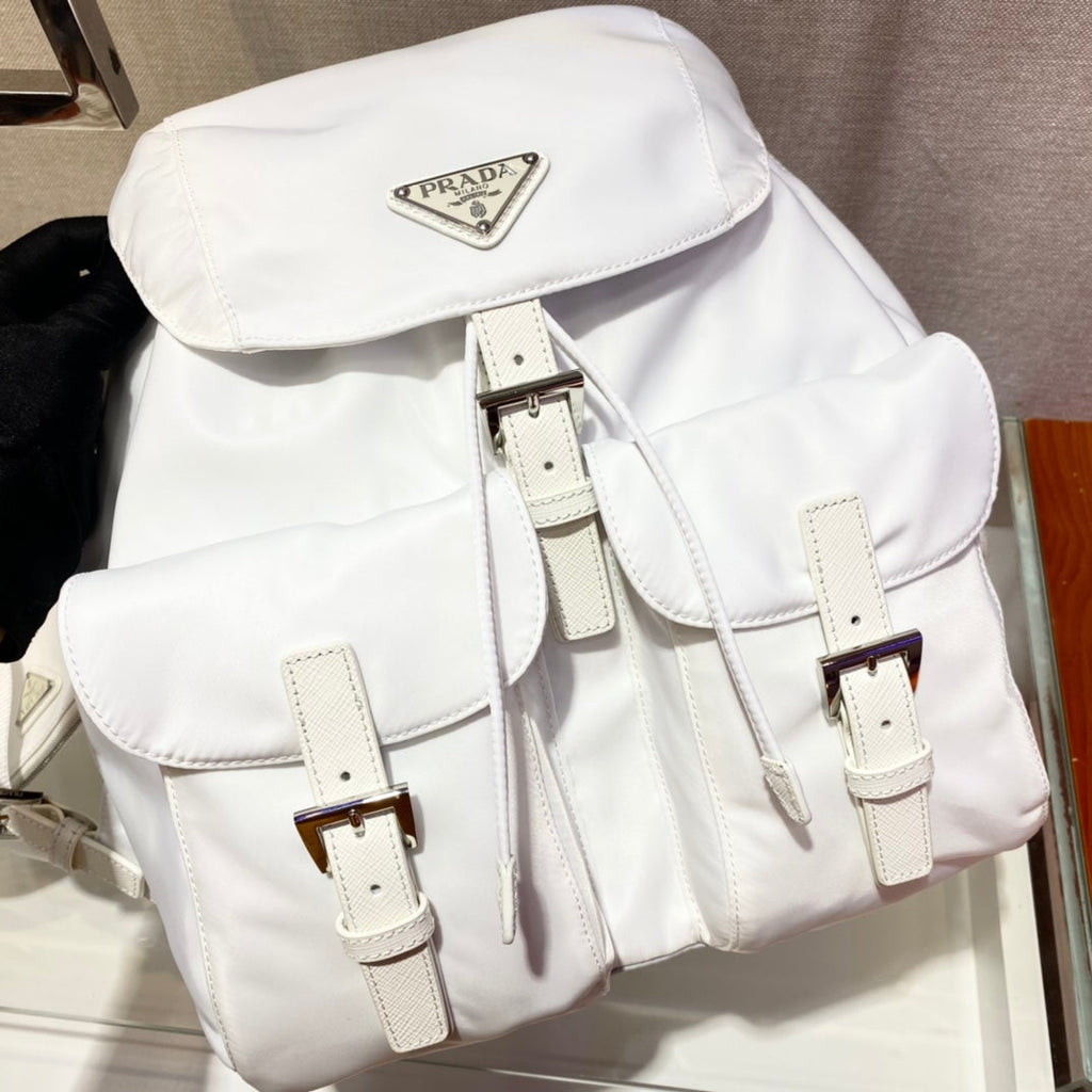 Prada Backpack 32 in White Parachute Fabric