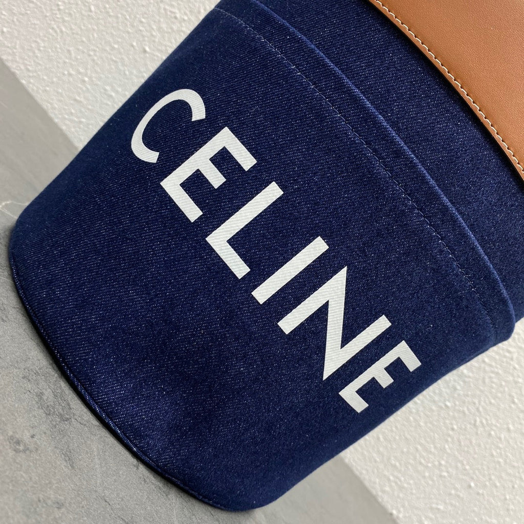 Celine Bucket Corde 23 Denim Fabric Navy Blue