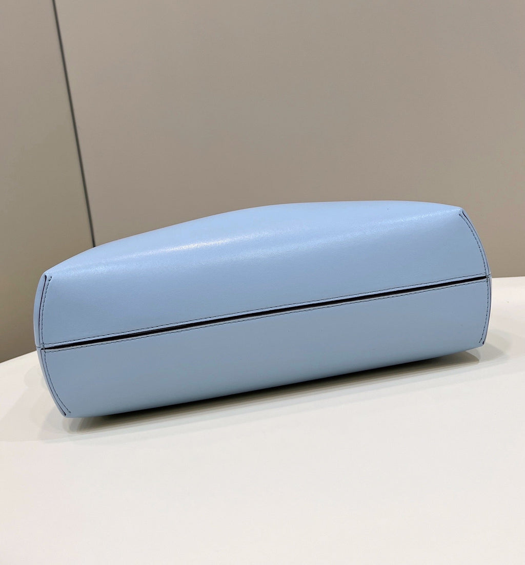 Fendi First Small 32 in Light Blue Nappa Leather Bag Gold Hardware