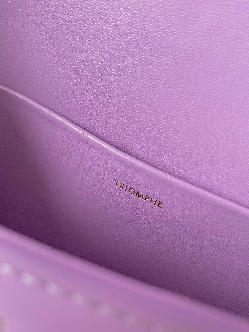 Celine 20 Chain Embossed Armpit Bag Purple Calfskin