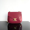 Celine Besace Triphome 24 Ruby Red Glossy Calfskin Bag