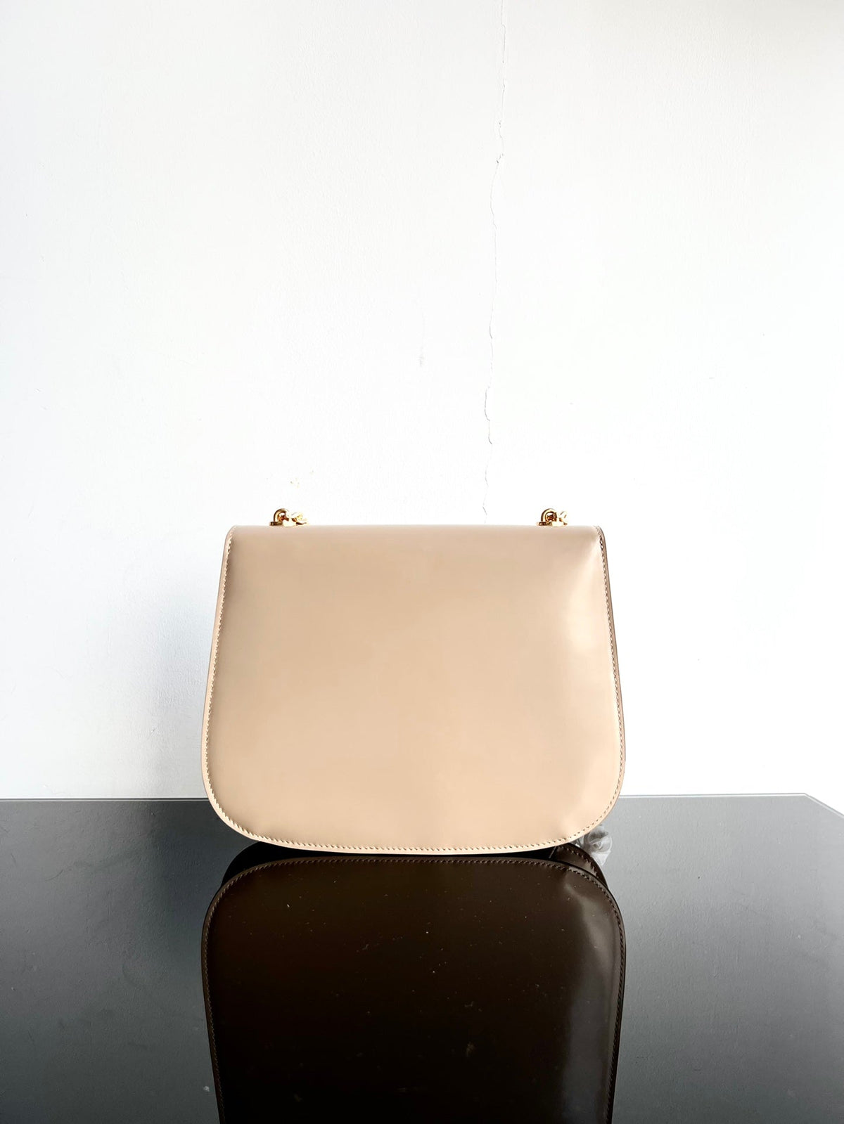 Celine Besace Triphome 24 Beige Cream Glossy Calfskin Bag