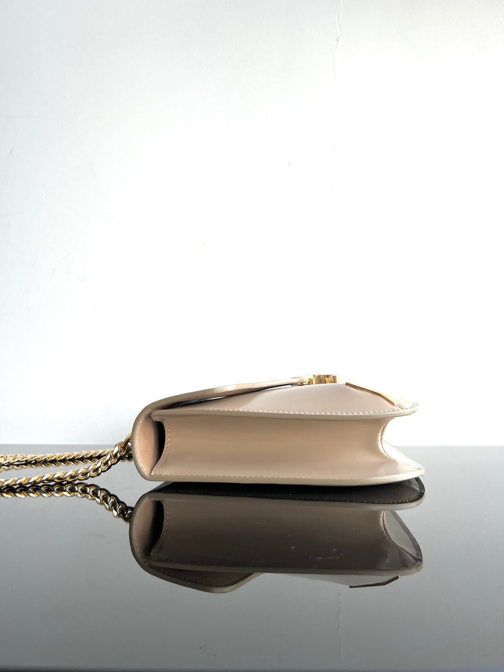 Celine Besace Triphome 24 Beige Cream Glossy Calfskin Bag