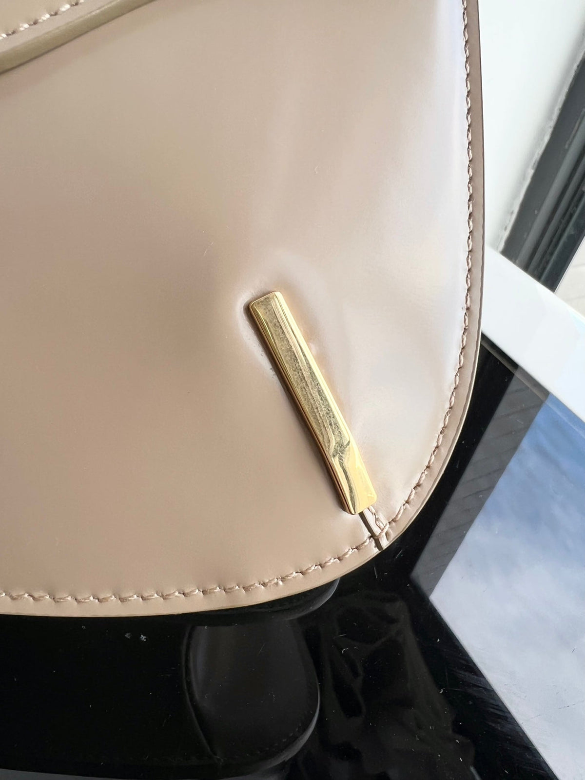Celine Besace Triphome 24 Beige Cream Glossy Calfskin Bag