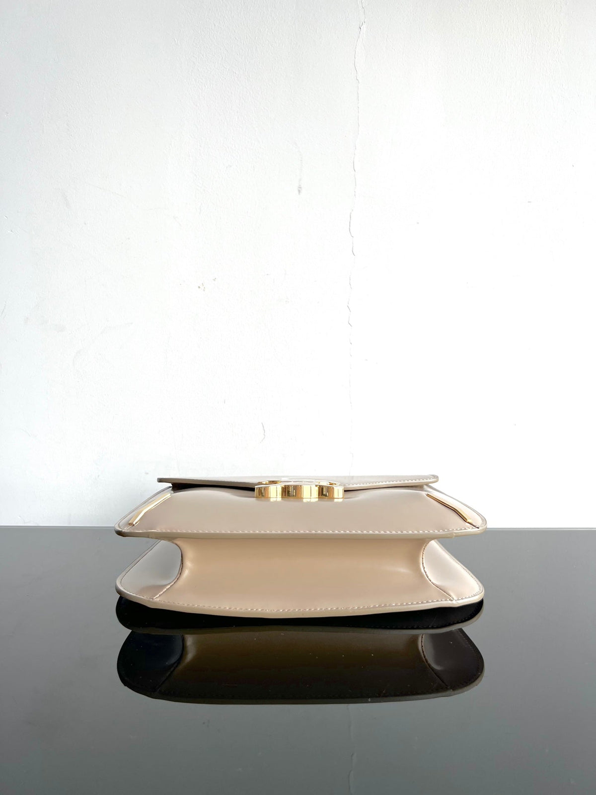 Celine Besace Triphome 24 Beige Cream Glossy Calfskin Bag