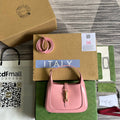 Gucci Jackie Mini 19 Shoulder Bag in Pink Patel Calfskin