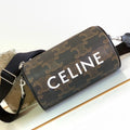 Celine Cylindrical 22 Bag Black Brown Cowhide