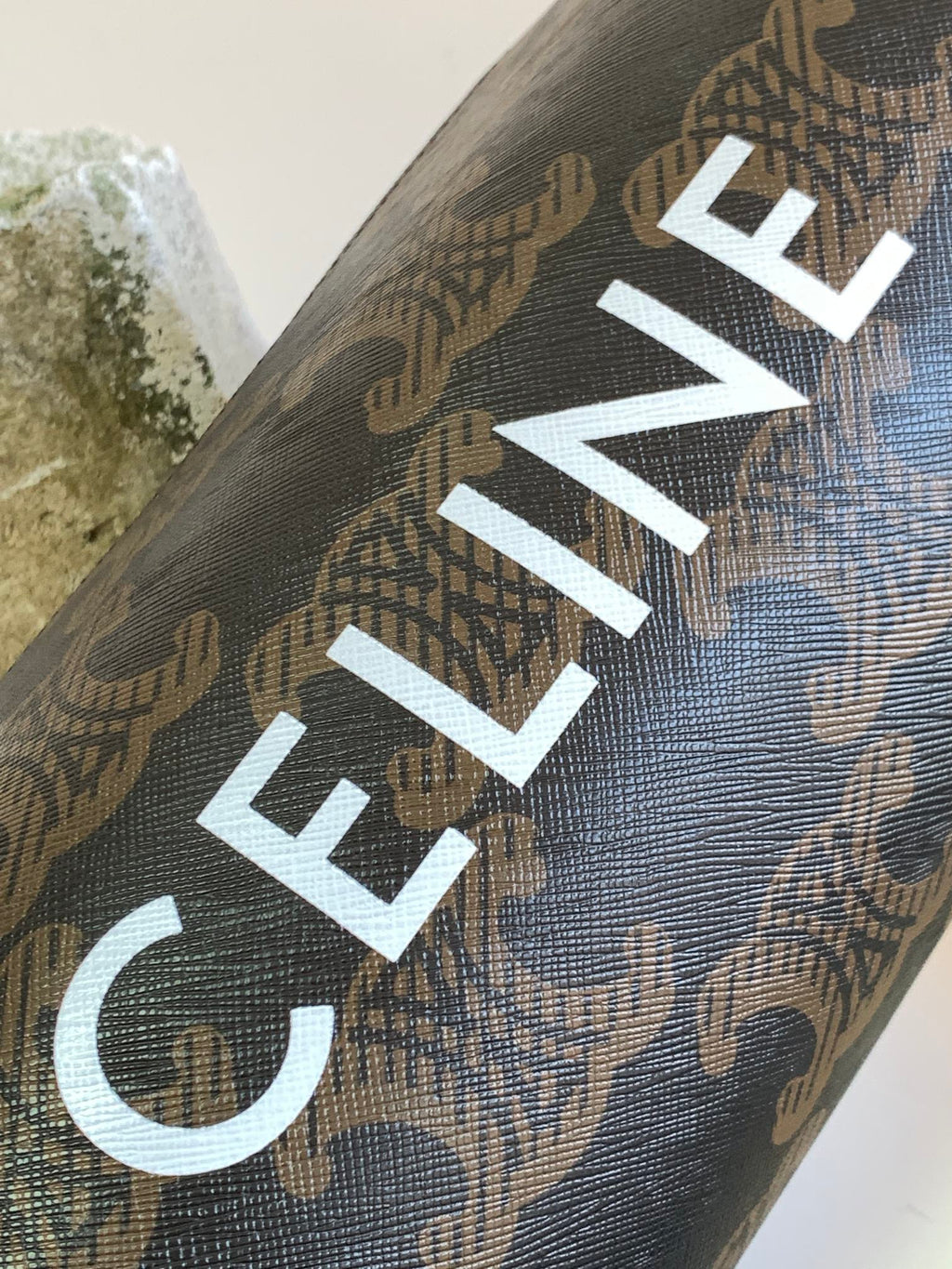 Celine Cylindrical 22 Bag Black Brown Cowhide