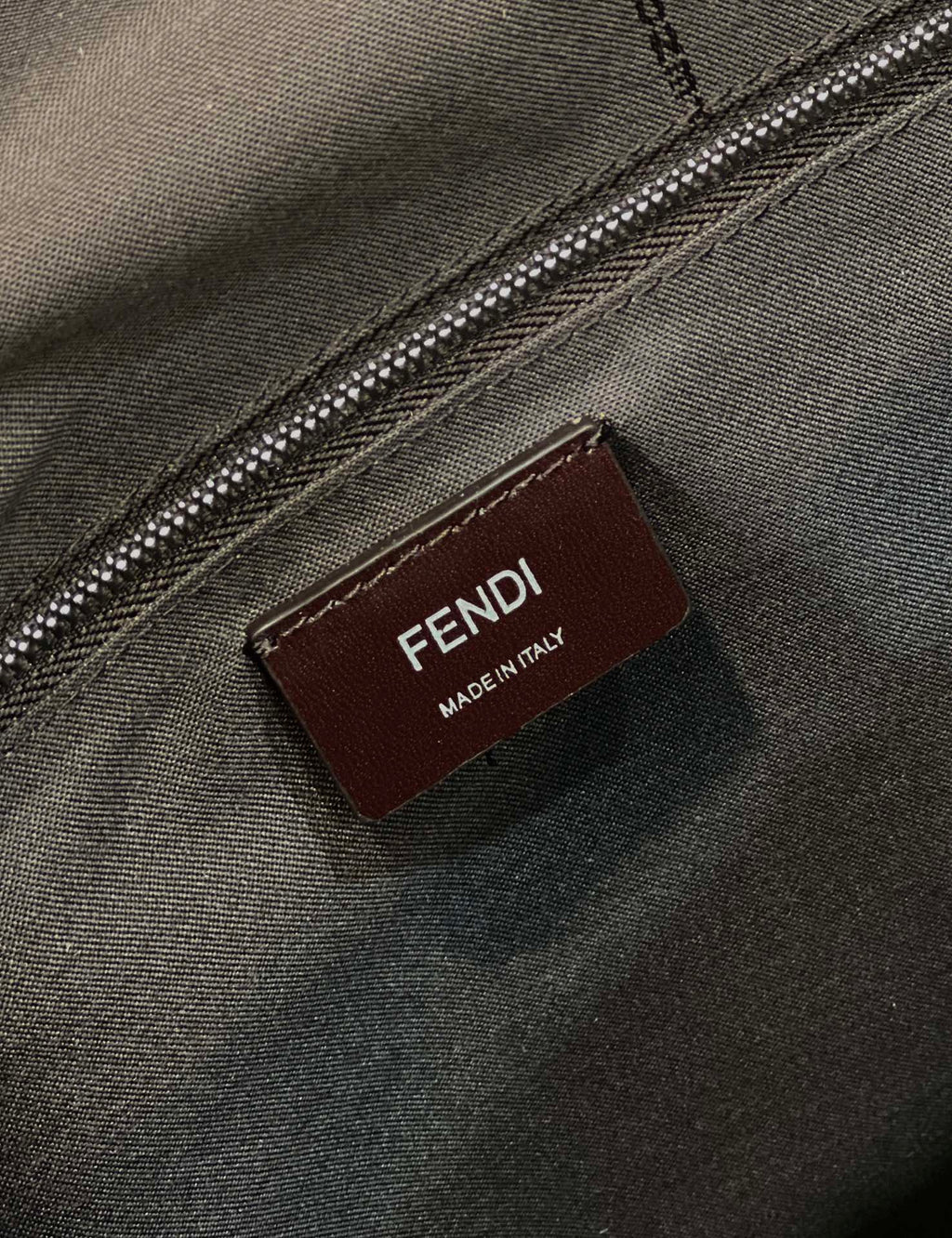 Fendi Strike Large 46 Ff Mocha Brown Jacquard Fabric Backpack