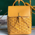 Goyard Alpin Mini Backpack 21 in Yellow Lambskin and Goyardine Canvas