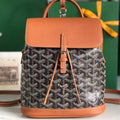 Goyard Alpin Mini Backpack 21 in Tan Lambskin and Black Goyardine Canvas