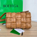 Bottega Veneta Cassette 28 in Medium Brown Soft Lambskin Bag