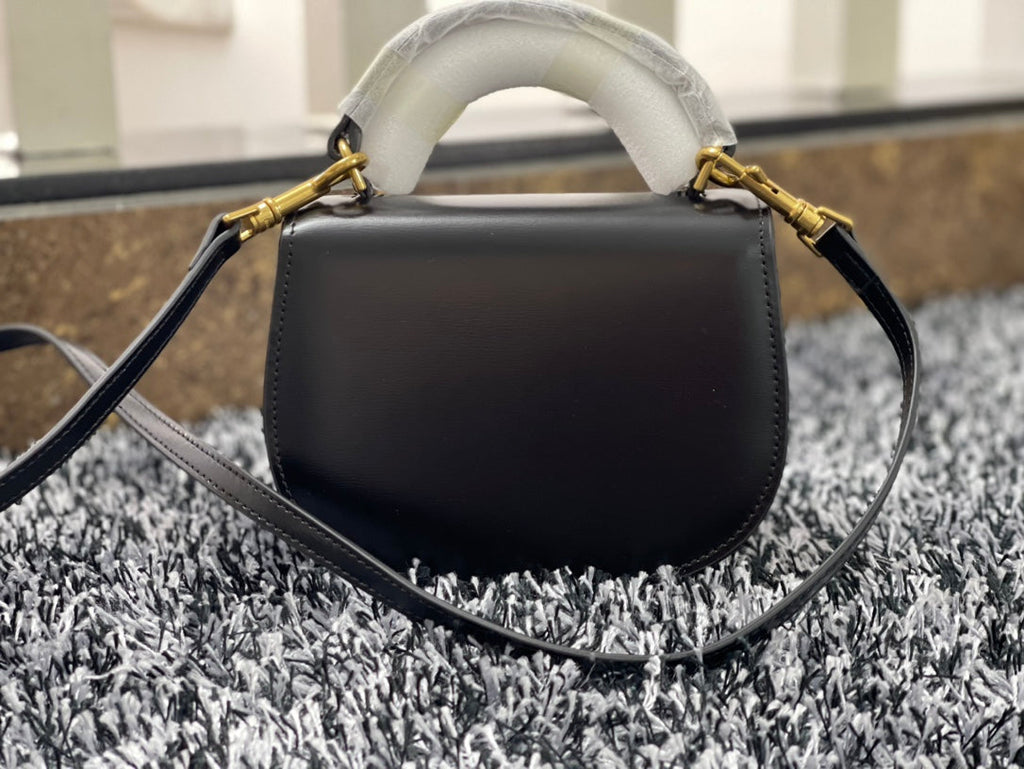 Celine Besace Triphome 17 Calfskin Black Bag