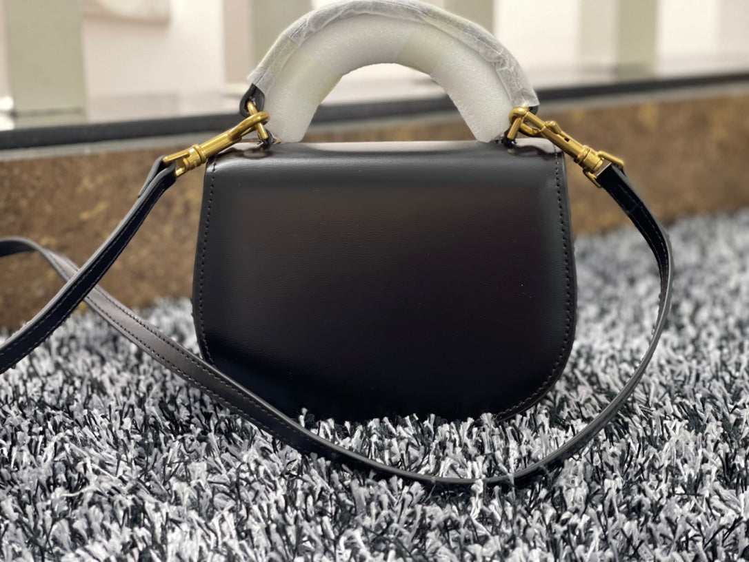 Celine Besace Triphome 17 Calfskin Black Bag