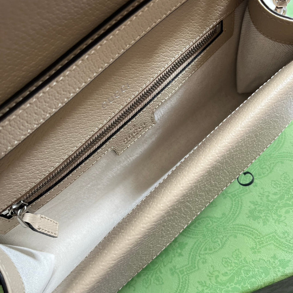 Gucci Dionysus 25 Small Rectangular Bag in Beige Canvas