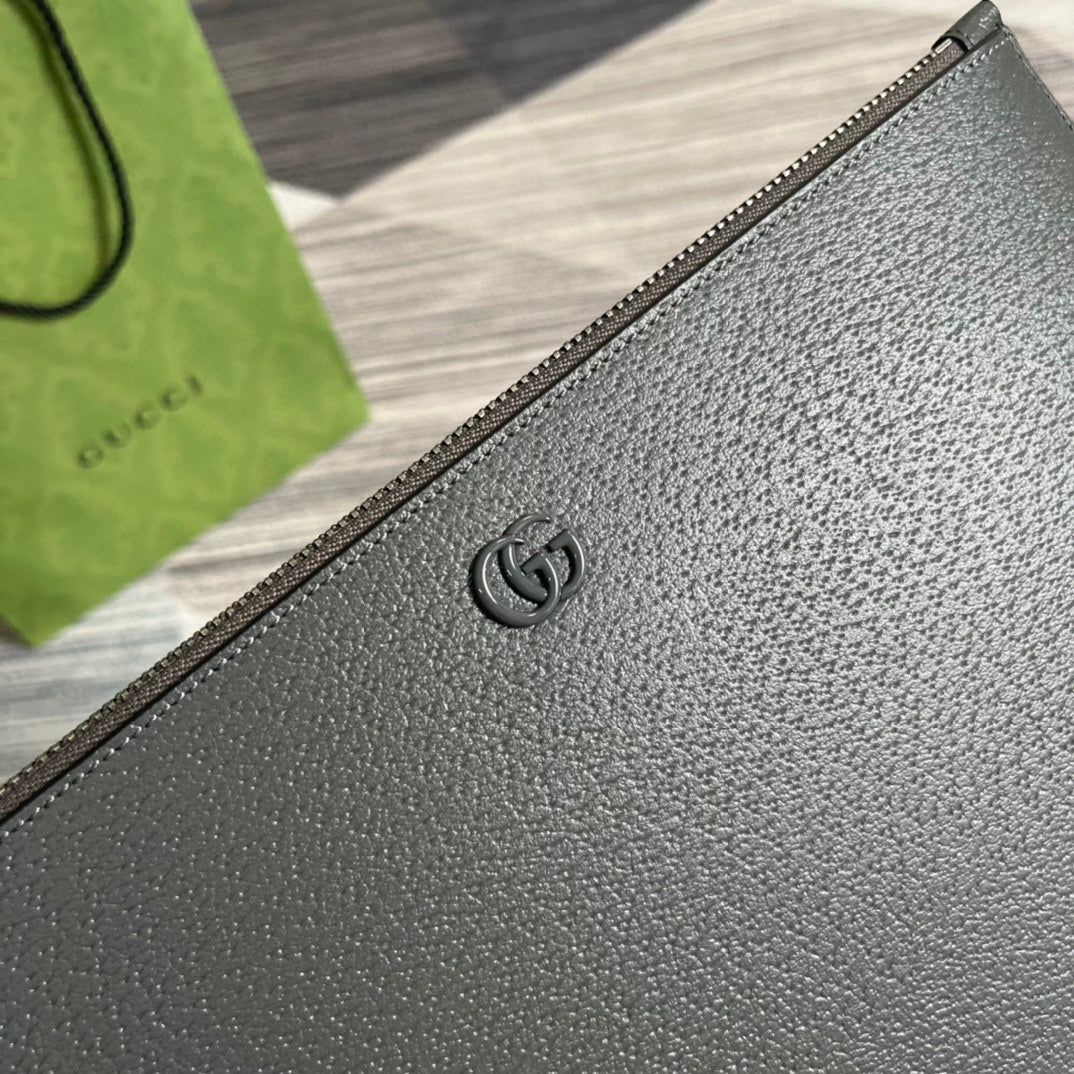 Gucci Marmont 30 Handbag in Penter Grey Calfskin
