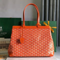 Goyard Bellechasse Biaude PM Bag 36 in Orange Goyardine Canvas and Calfskin Trim