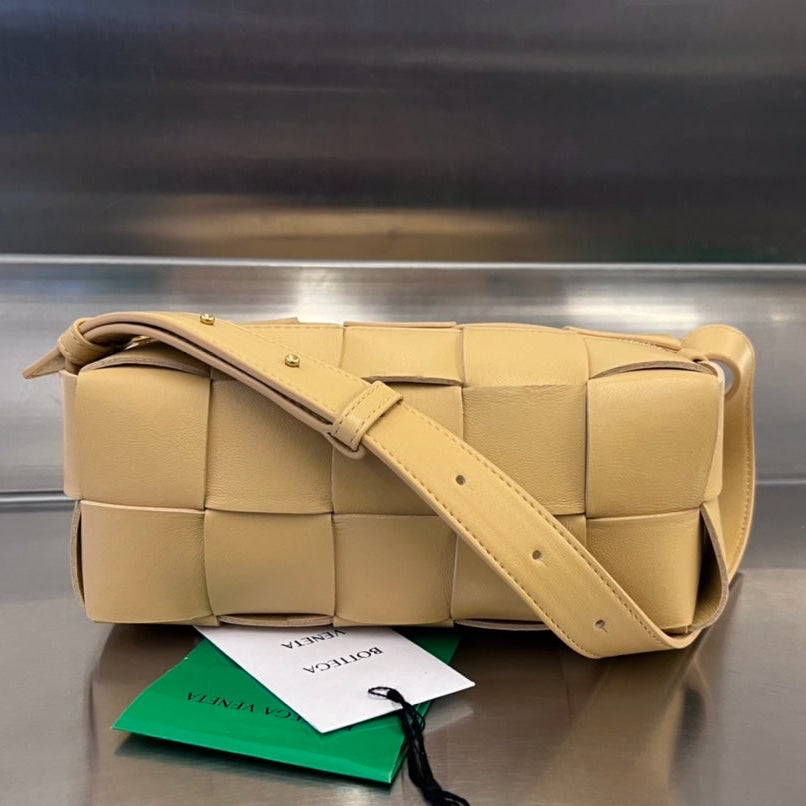 Bottega Veneta Brick Cassette 28 in Harvest Gold Calfskin Bag