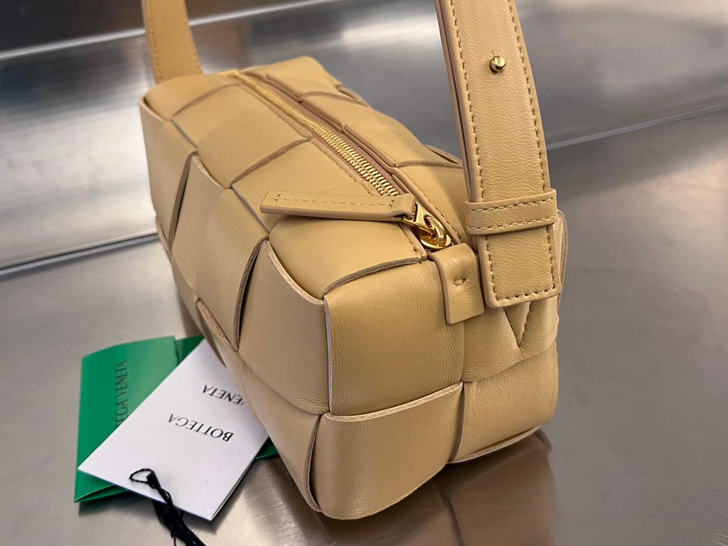 Bottega Veneta Brick Cassette 28 in Harvest Gold Calfskin Bag