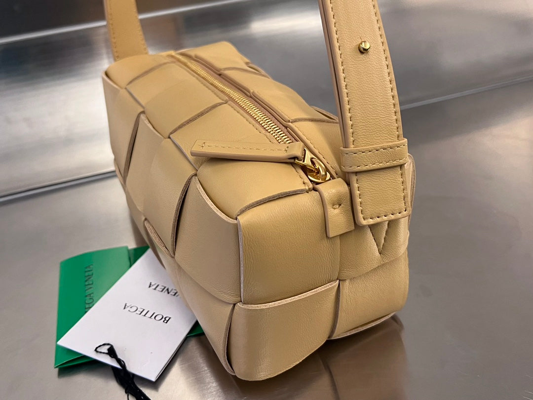 Bottega Veneta Brick Cassette 28 in Harvest Gold Calfskin Bag