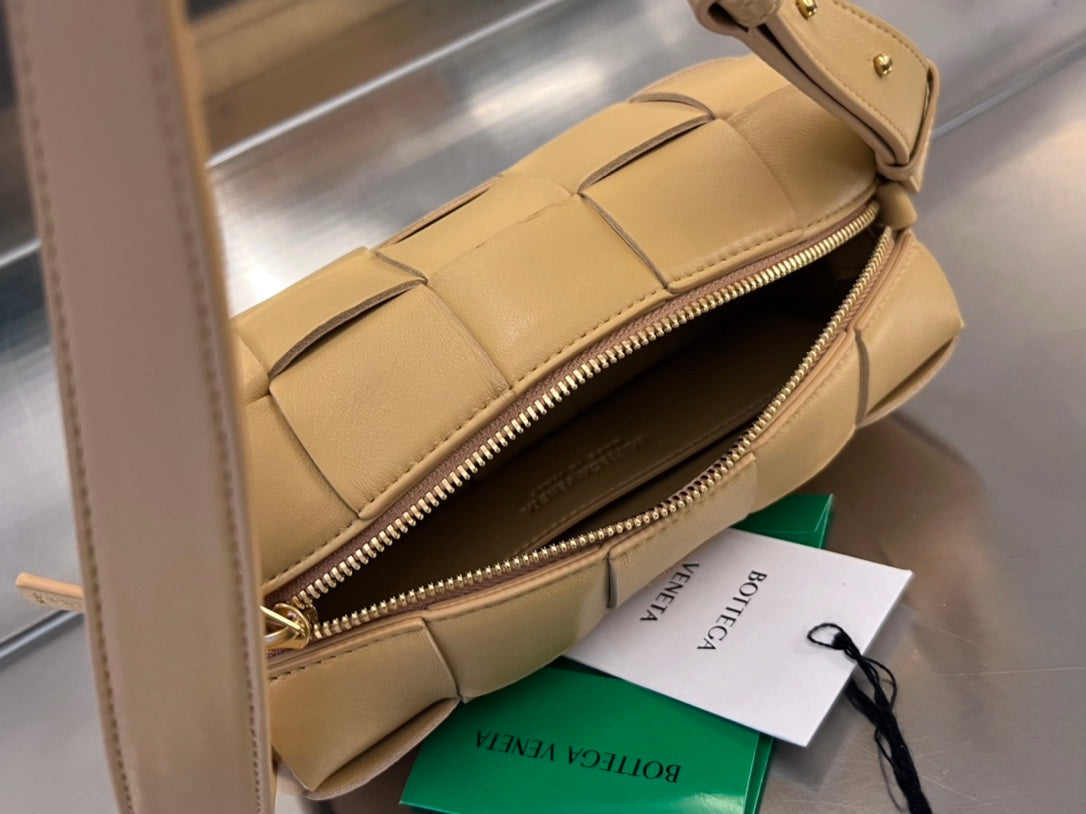 Bottega Veneta Brick Cassette 28 in Harvest Gold Calfskin Bag