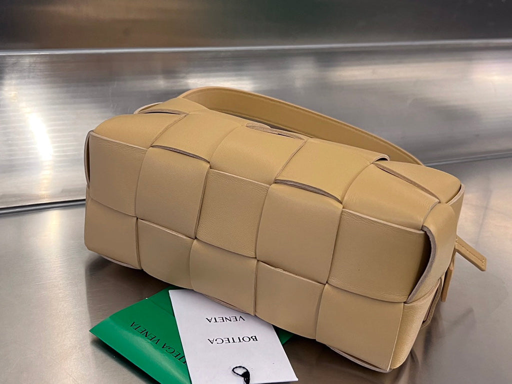Bottega Veneta Brick Cassette 28 in Harvest Gold Calfskin Bag