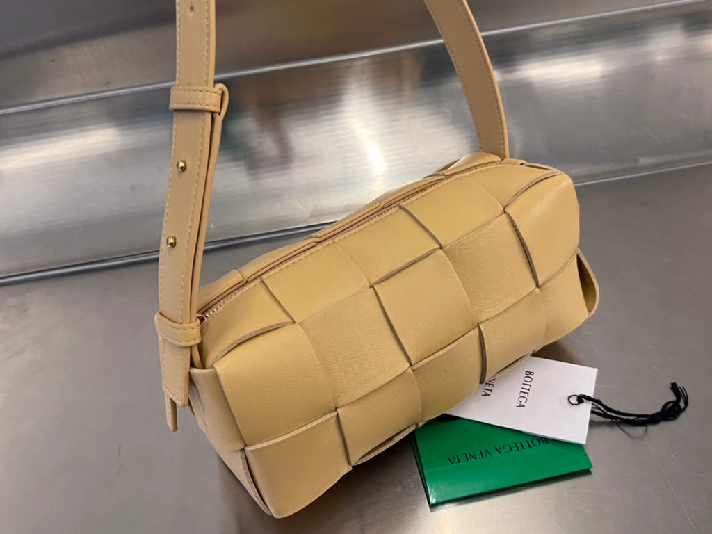 Bottega Veneta Brick Cassette 28 in Harvest Gold Calfskin Bag