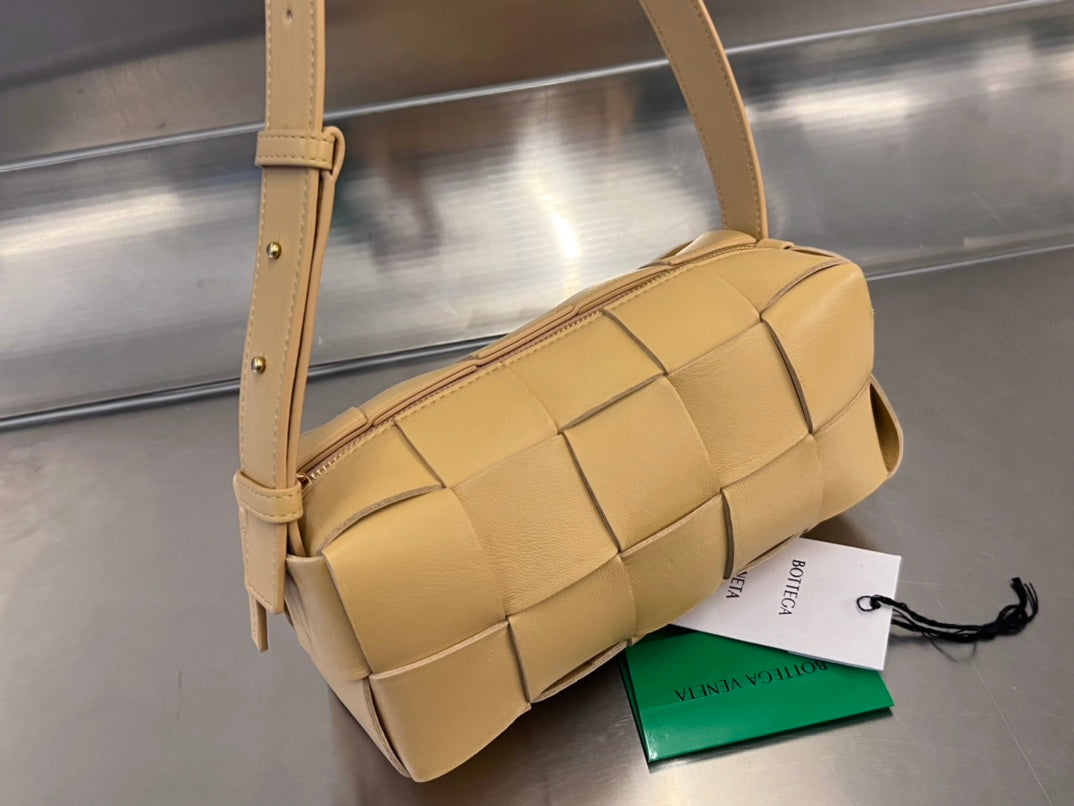Bottega Veneta Brick Cassette 28 in Harvest Gold Calfskin Bag