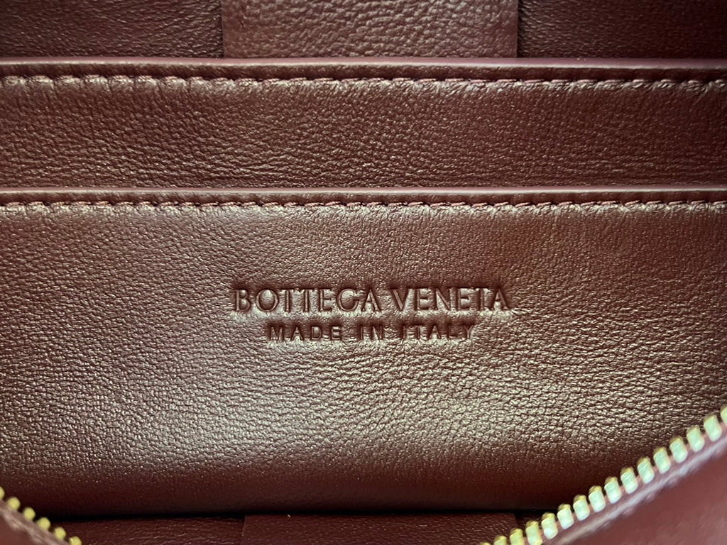 Bottega Veneta Brick Cassette 28 in Wine Red Calfskin Bag